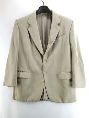 Fendi Italy Mens Beige Sport Coat Blazer Jacket IT48 US 38 Made in Italy